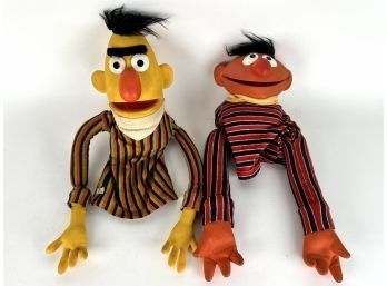 Vintage Bert & Ernie Rubber Hand Puppets