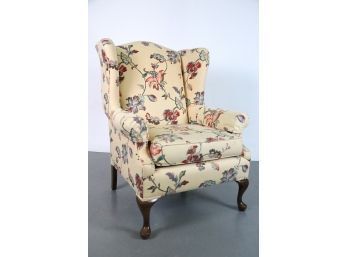 Floral Print Wing Back Chair