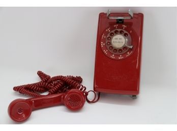 Vintage AT&T Red Rotary Phone