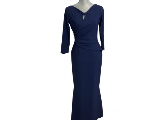 Chiara Boni Elegant Blue Stretch Gown Retail $995