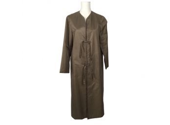 Drizzle  Brown Long Raincoat