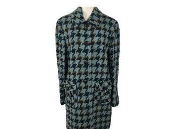 AK Anne Klein Wool Weave Pattern Coat Size L