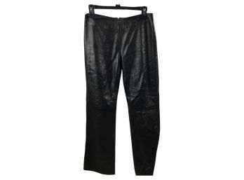 Shari's Place Black Leather Pants Size 6