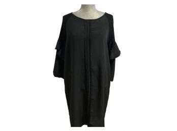 H Halston Black Dress With Lace Size M New With Tags