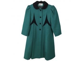 Rothschild Green Wool Girls Coat