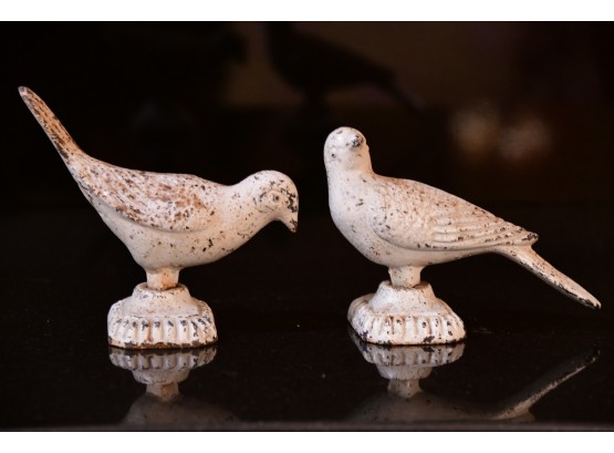 A Pair Of Vintage Metal Bird Sculptures