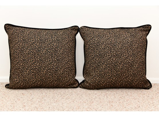 A Pair Of Portofino Leopard Skin Throw Pillows