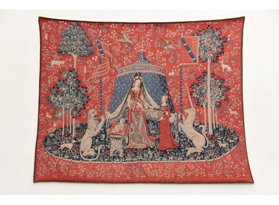 Antique French Point De L'Halluin Wall Tapestry
