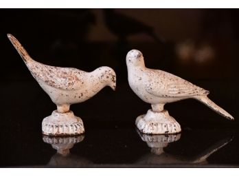 A Pair Of Vintage Metal Bird Sculptures