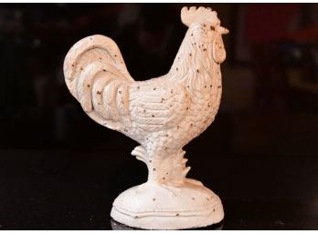 A Large Cast Iron Rooster Sculpture