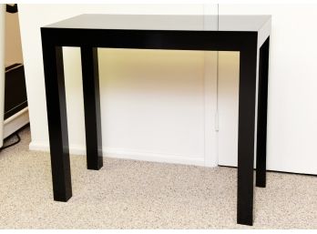 A Modern Black Formica Rectangular Side Table