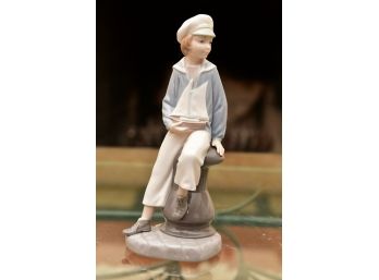 Lladro Boy With A Yacht #4810 1970s By Salvador Furio