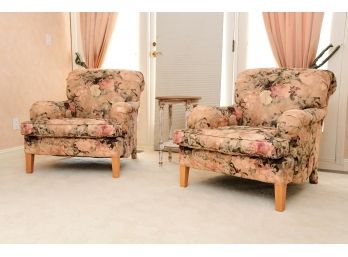 Oversized Taylor King Comfy Floral Side Chairs