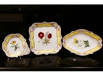 A Lovely Trio Of Chelsea House Porcelain Serving. Platters