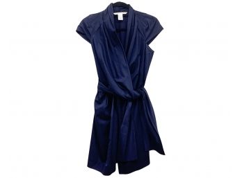 Diane Von Furstenberg Navy Wrap Dress Size 0 Retail $895