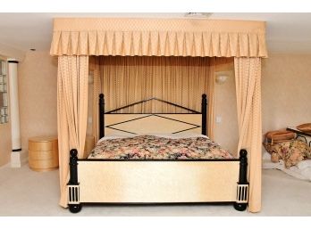 Italian Post Modern Canopy Style Bed With Frame MATTRESS NOT INCLUDED