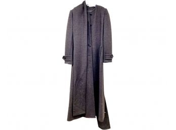 Dolce And Gabbana Long Wool Winter Coat With Scarf Womans Size 40 Retail $2695