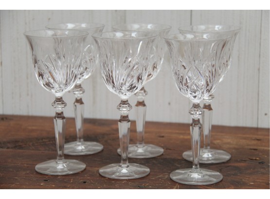 Set Of Six Crystal Wine Glasses (1 Of 2)
