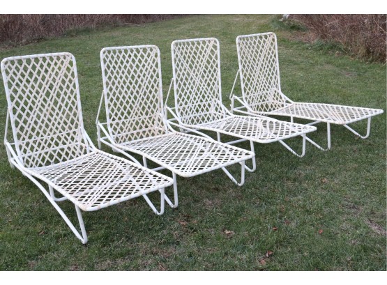 Set Of 4 Brown Jordan Tamiami Chaise Lounge Chairs