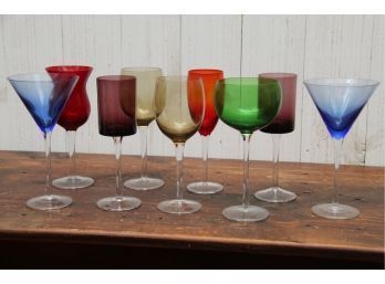 Colorful Assortment Of Drinking Glasses