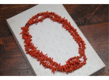Vintage 1960s Natural Coral Necklace From Bermuda
