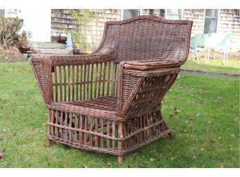 Brown Outdoor Wicker Chair