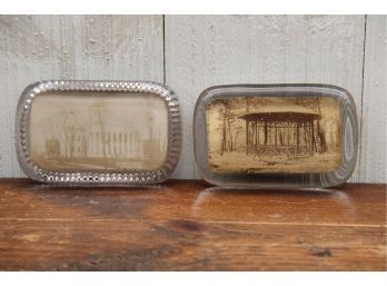 Two Vintage Paper Weights