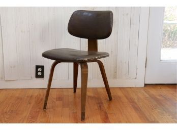 Thonet MCM Brown Leather Covered Bentwood Chair