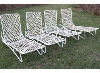 Set Of 4 Brown Jordan Tamiami Chaise Lounge Chairs