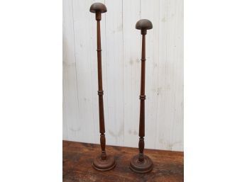 Antique Tall Wooden Hat Stands