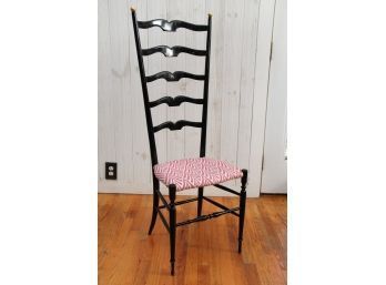 Gio Ponti For Chiavari Ebonized Tall Back Side Chair