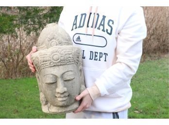 Composite Buddha Head Garden Decor