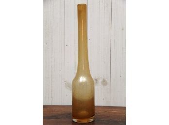 Large Amber Long Neck Vase