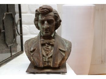 Vintage Cast Metal Frederic Chopin Bust By Belwin Inc. 1968