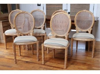 Set Of 6 Casa Stradivari Cane Back Dining Room Chairs
