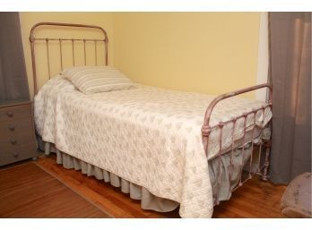 Industrial Style Wrought Iron Twin Bed 2 Of 2