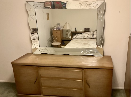 Beautiful MCM Mirror With Dresser