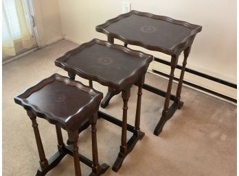 Set Of Three Wood Nestling Tables