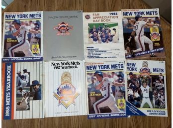 Vintage New York Mets Yearbooks & Score Books 1985, 1986, 1987