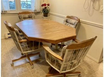 Oak Kitchen Table With Four Chairs Rectangle Or Round