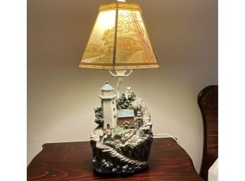 Lighthouse Lamp With Picture Shade