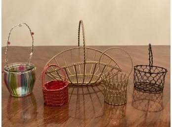 5 Wire Colorful Baskets