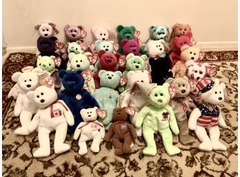 Large Collection Of Beanie Babies Bears Only