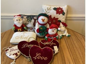 Collection Of Plush Christmas Decorations