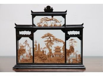 Chinese Hand Carved Cork Art Display