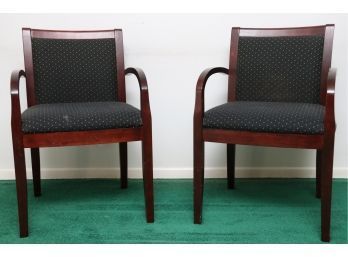 Pair Of Mahogany Side Arm Chairs