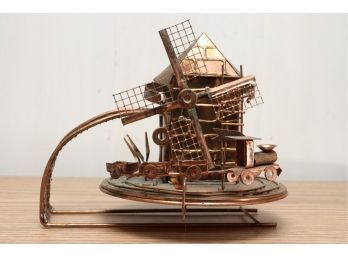 Vintage Copper Folk Art Windmill