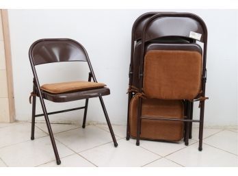 Set Of 4 Metal Folding Chairs