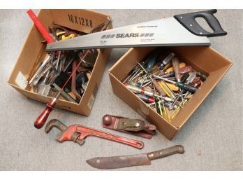 Two Boxes Of  Assorted Hand Tools