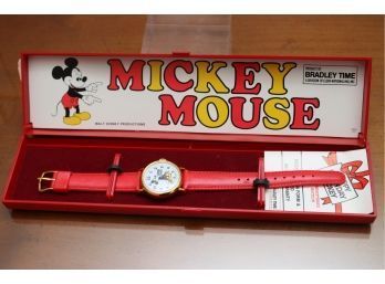 Vintage Bradley Mickey Mouse Happy Birthday Watch